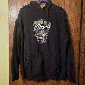 Authentic Brand Black Graphic Hoodie
